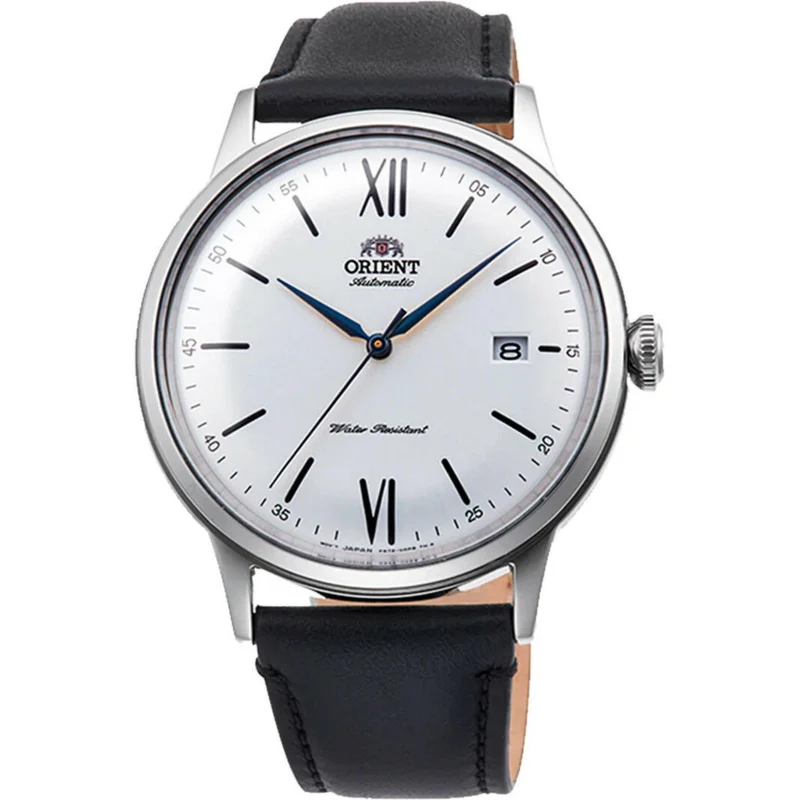 Orient Bambino 40.5mm White Dial Leather Mens Automatic Watch RA-AC0022S30B