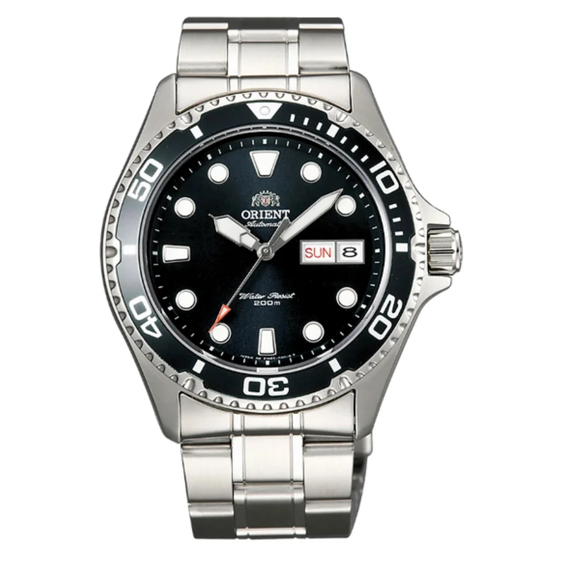 Orient Ray II 42mm Ex-Display Black Dial Steel Mens Automatic Watch FAA02004B9