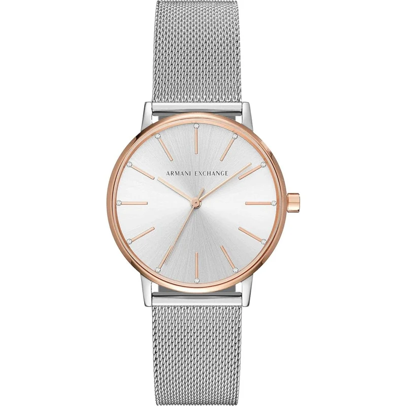 Armani Exchange Lola 36mm Silver Dial Steel Ladies Quartz Watch AX5537