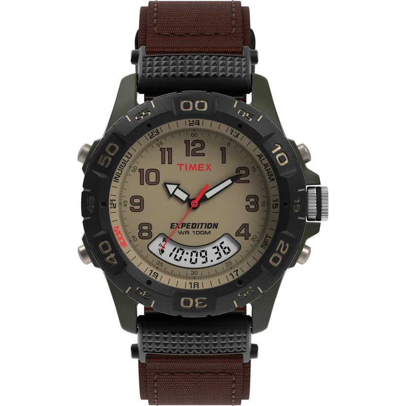 Timex Expedition 39mm Brown Dial Fabric Mens Quartz Watch T45181