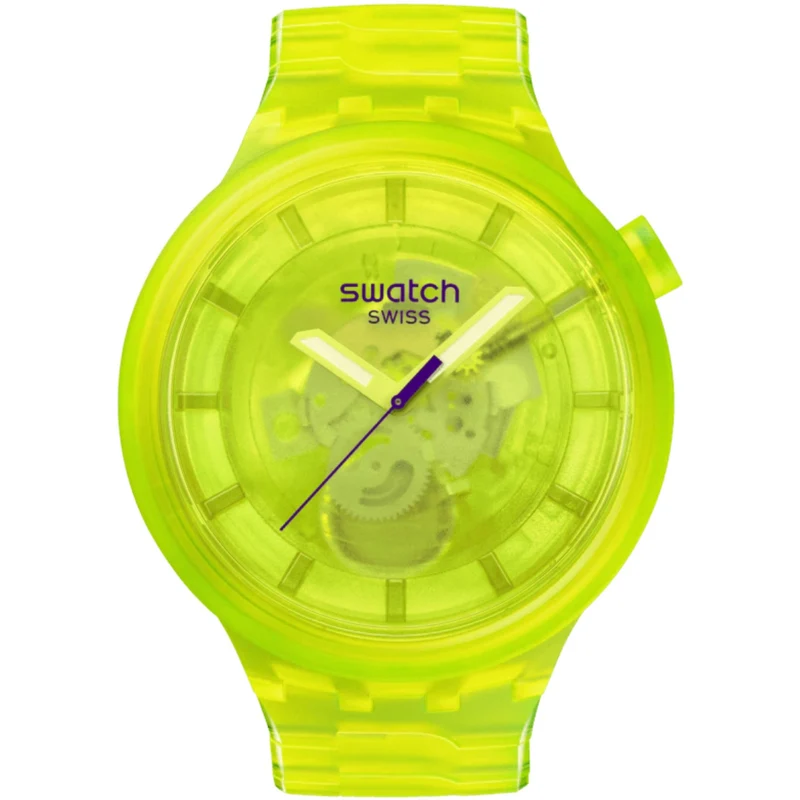 Swatch YELLOW JOY Yellow Dial Yellow Bio-Sourced Strap Watch SB05J103