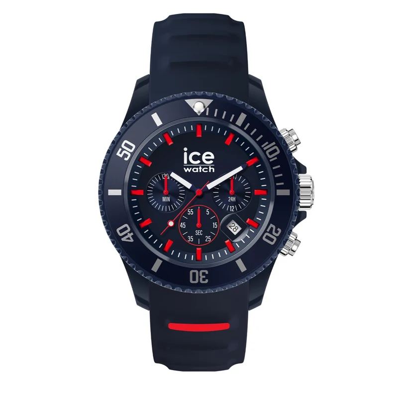 ICE Watch ICE Chrono Blue Red Dial Silicone Strap Watch 021425