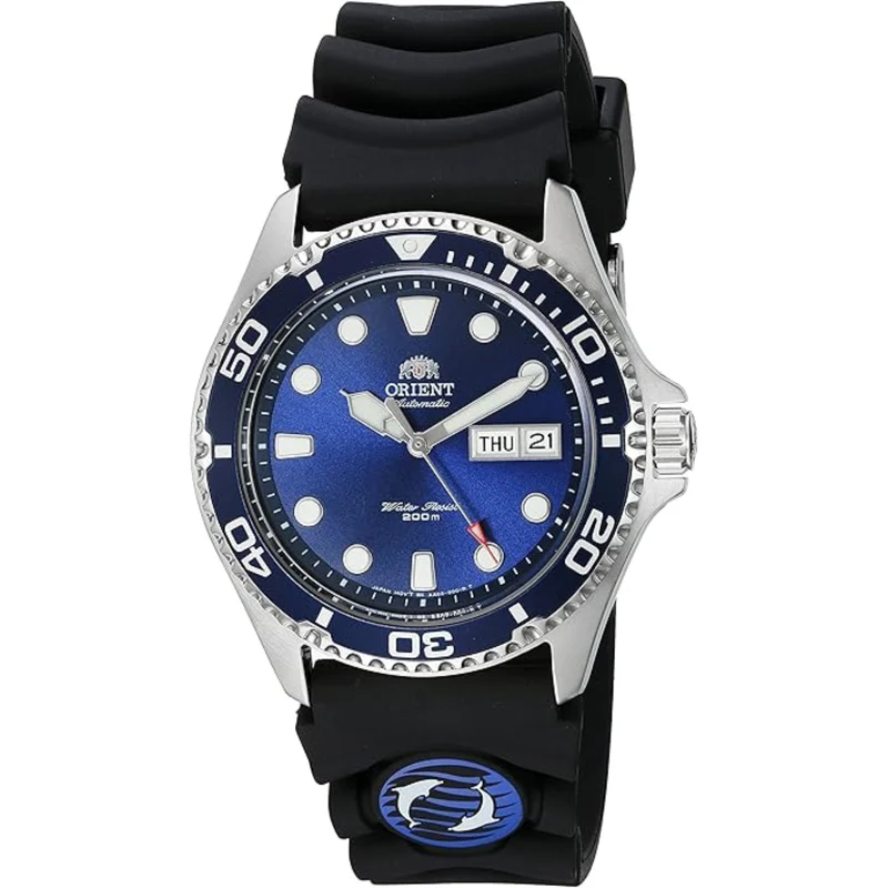 Orient Ray II 41mm Blue Dial Silicone Mens Automatic Watch FAA02008D9