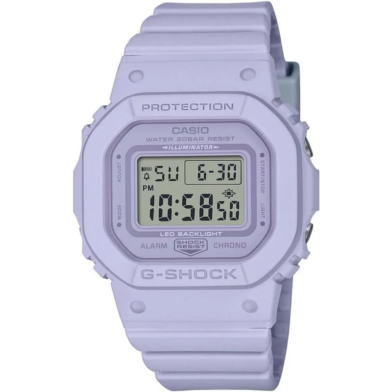 Casio G-Shock Digital Lilac Dial Resin Strap Watch GMD-S5600BA-6ER