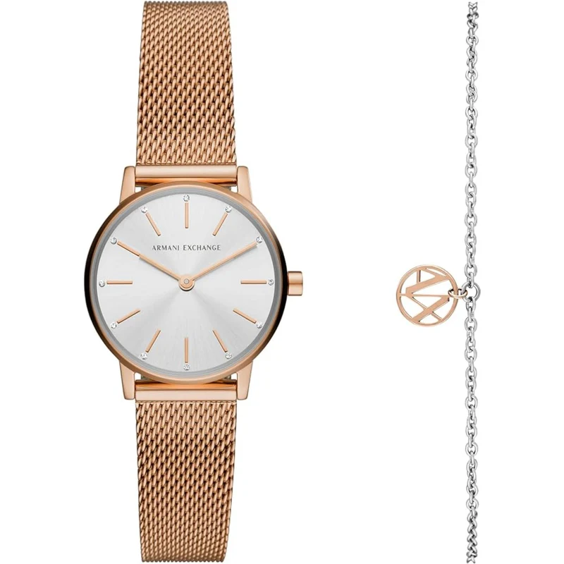 Armani Exchange Lola 28mm Silver Dial Steel Ladies Quartz Watch AX7121