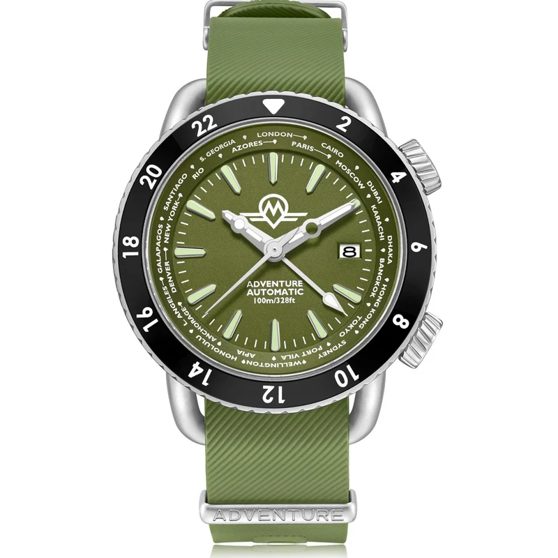 Monro Adventure Woodland Green Dial Automatic Men's Watch MA-4