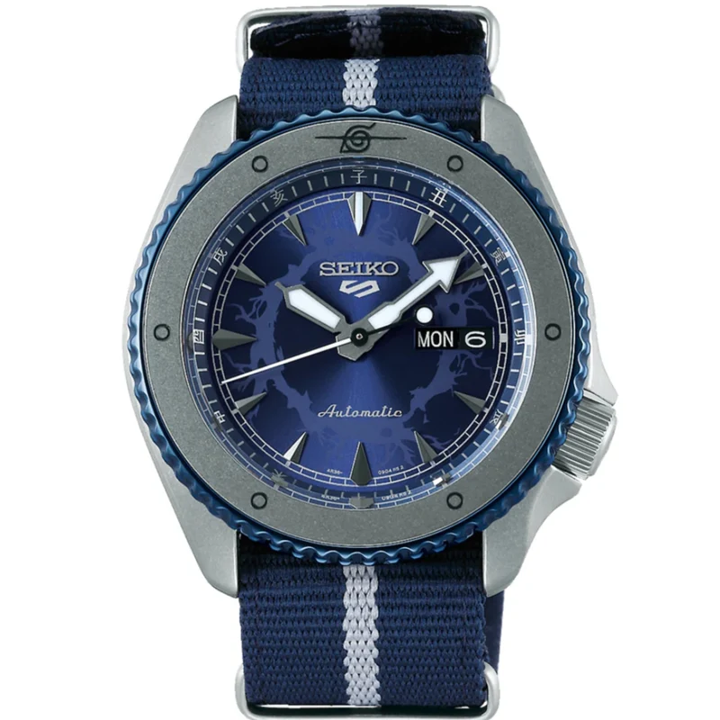 Seiko 5 Sports Naruto & Boruto Automatic Blue Dial Nylon Strap Men's Watch SRPF69K1