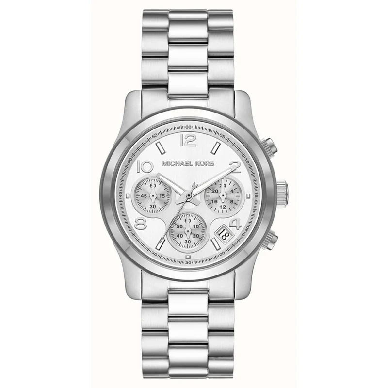 Michael Kors Runway Chronograph Stainless Steel Silver Dial Women's Watch MK7325