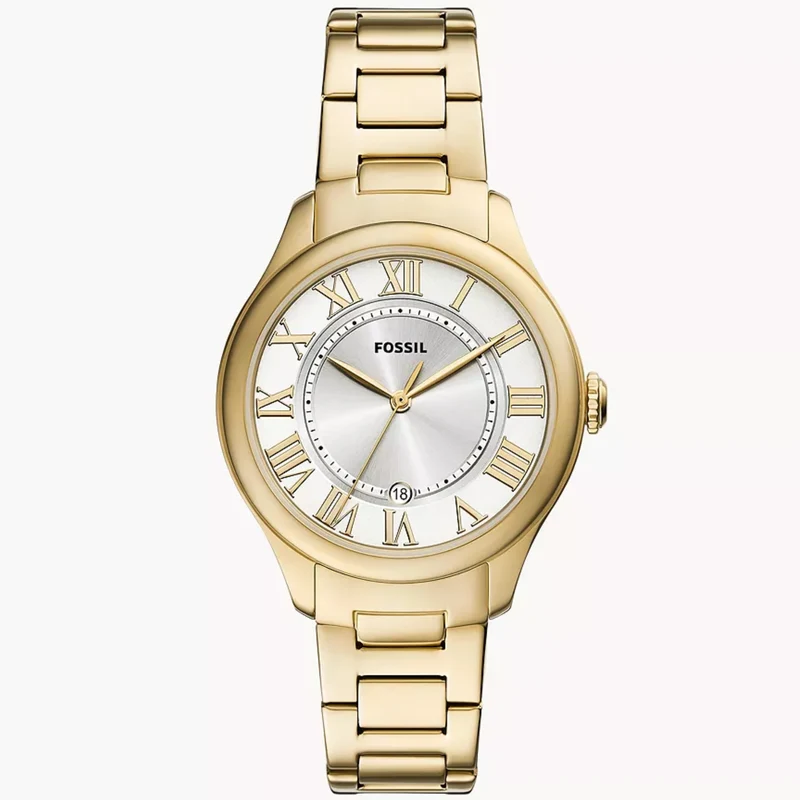 Fossil Neutra 36mm Chronograph White Dial Steel Ladies Quartz Watch ES5216