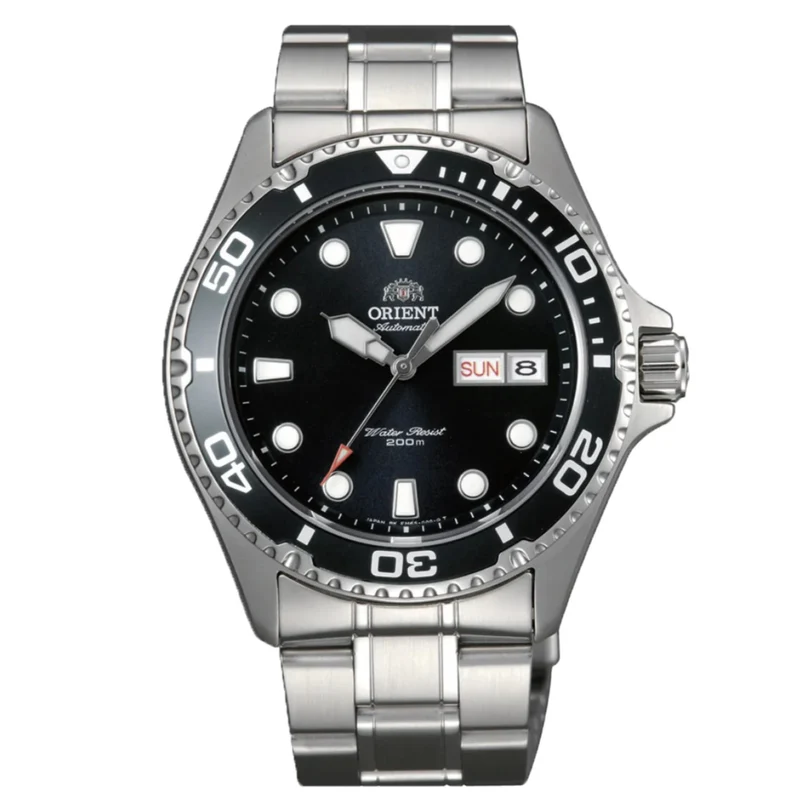 Orient Mako 41.5mm Black Dial Steel Mens Automatic Watch FAA02004B9