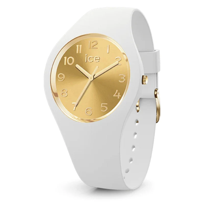 ICE Glam White Chic 3H Silicone Strap Analog Women’s Watch S37 022583