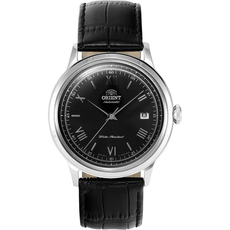 Orient Bambino 40.5mm Black Dial Leather Mens Automatic Watch FAC0000AB0
