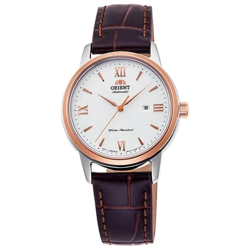 Orient Contemporary 32mm Ex-Display White Dial Leather Womens Automatic Watch RA-NR2004S10B