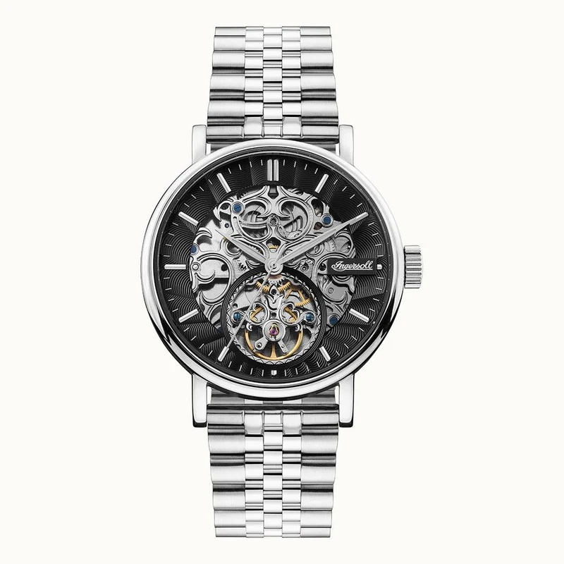 Ingersoll ‘The Charles’ Automatic Silver Dial Stainless Steel Bracelet Men’s Watch I05804B