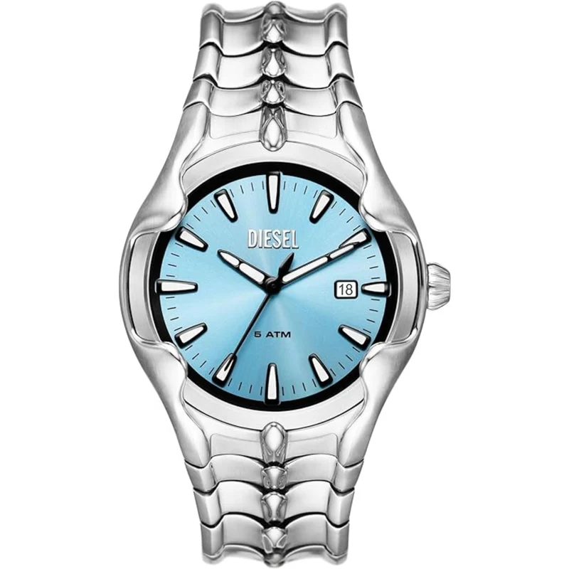 Diesel Vert 44mm Blue Dial Steel Mens Quartz Watch DZ2200