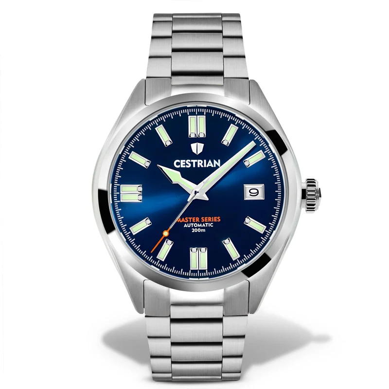 Cestrian Master Series V2 Blue Dial Steel Bracelet Automatic Men's Watch CM211B0660