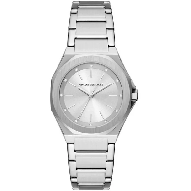 Armani Exchange Andrea 34mm Silver Dial Steel Ladies Quartz Watch AX4606