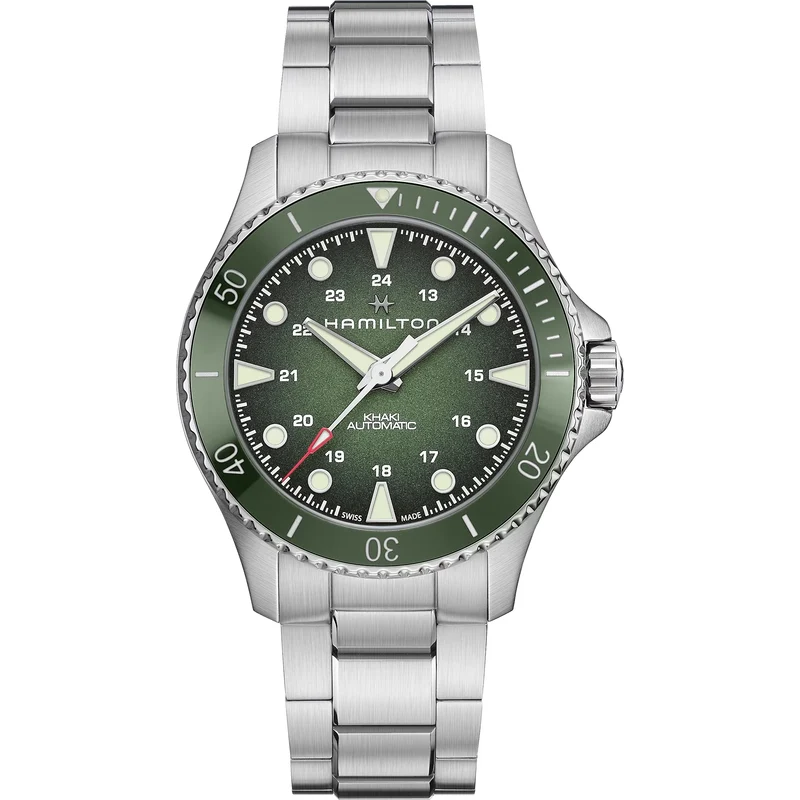 Hamilton Khaki Navy Scuba 43mm Green Dial Steel Mens Automatic Watch H82525160