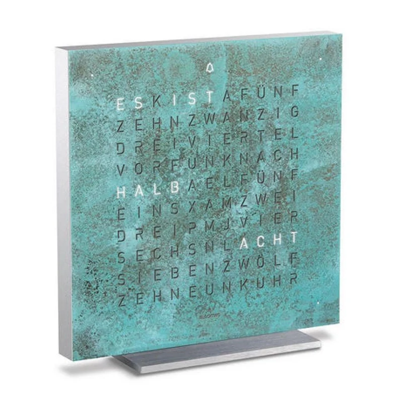 QLOCKTWO Touch Table Clock Creator's Edition Vintage Copper T4SENVICO