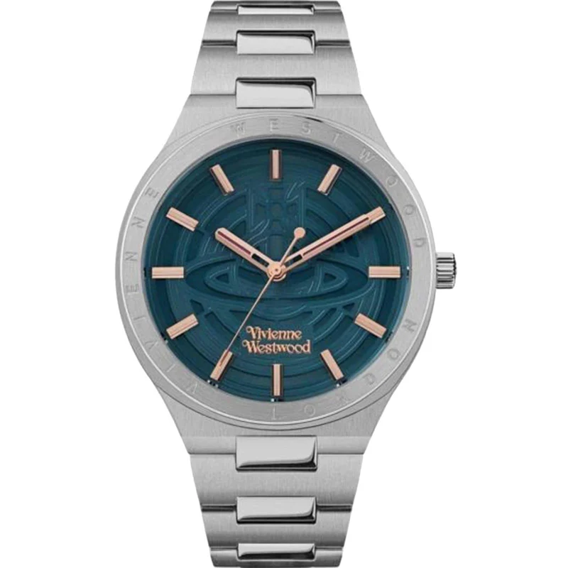 Vivienne Westwood Eltham Quartz Dark Blue Dial Stainless Steel Strap Women's Watch VV257TLSL