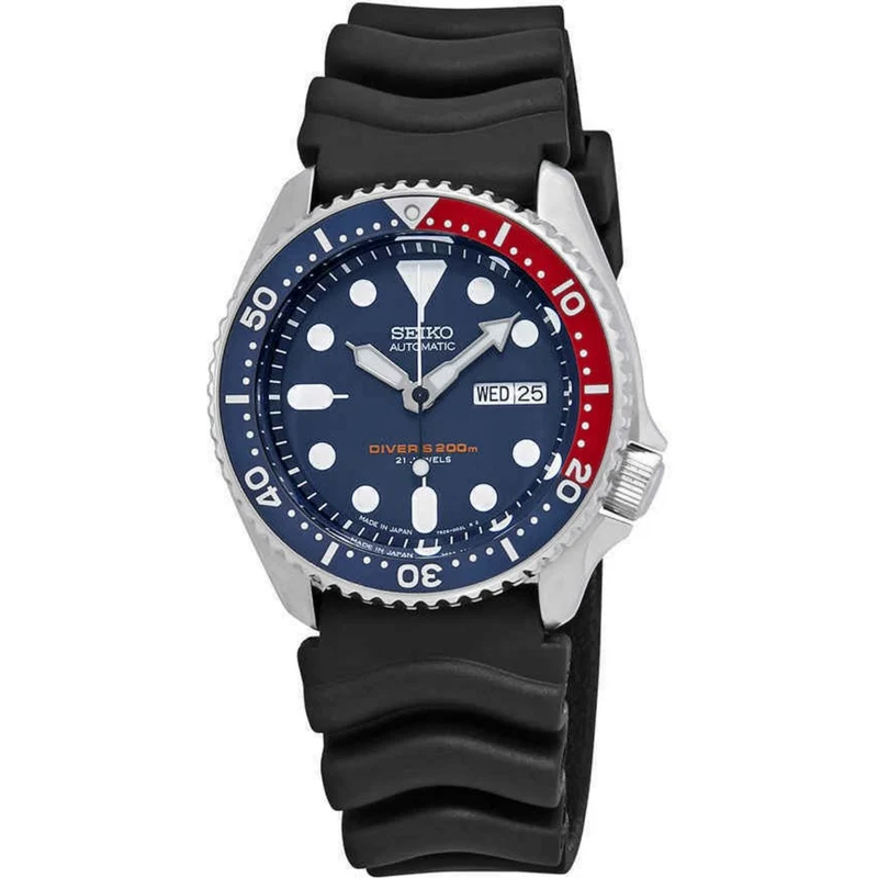 Seiko Diver’s Pepsi Automatic Black Rubber Strap Blue Dial Men's Watch SKX009J1