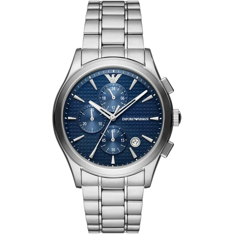 Emporio Armani Paolo 42mm Chronograph Blue Dial Mens Quartz Watch AR11528