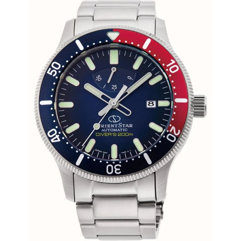 Orient Star 43.5mm Blue Dial Steel Mens Automatic Watch RE-AU0306L00B