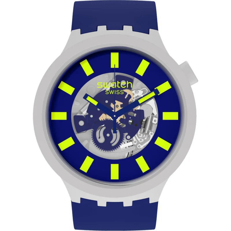 Limy Quartz Movement Blue Dial Silicone Strap Watch SB03M103