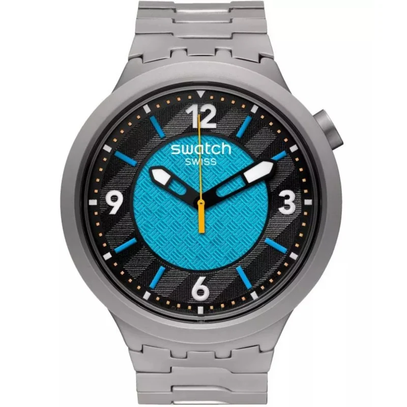 Swatch Big Bold Irony Frostbloom Quartz Black Dial Steel Watch SB07S116G