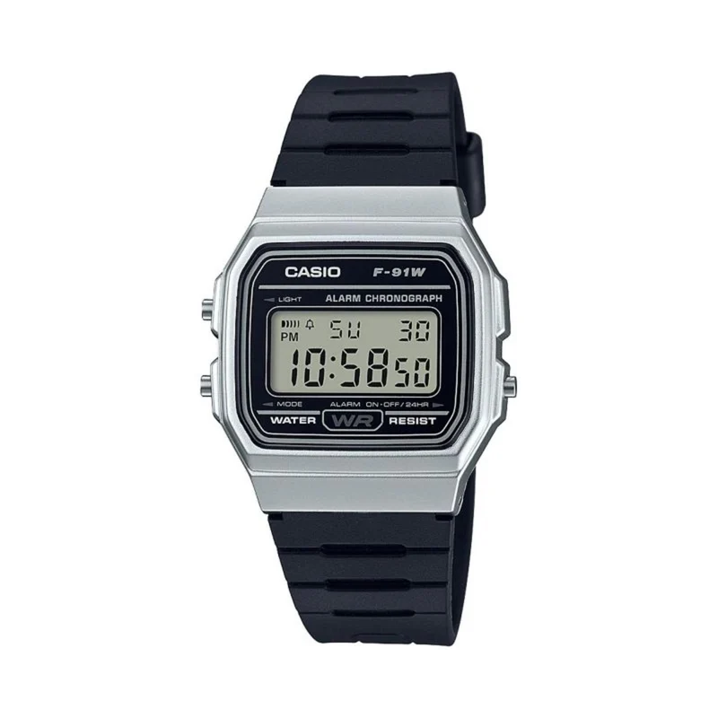 Casio Classic Collection Digital Alarm Chronograph Watch F-91WM-7AEF
