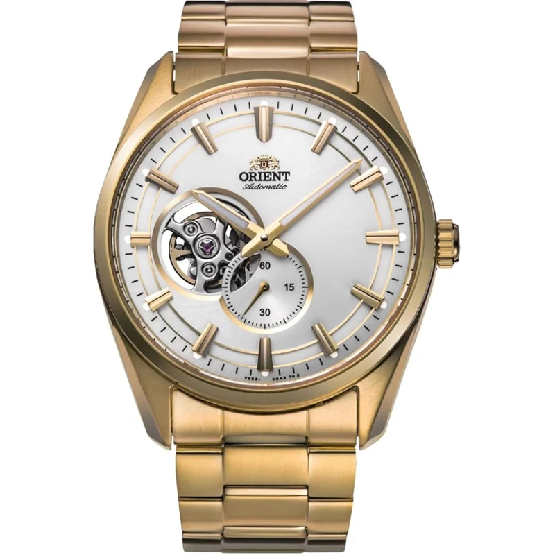 Orient Stretto 41mm Semi Skeleton White Dial Steel Mens Automatic Watch RA-AR0007S10B