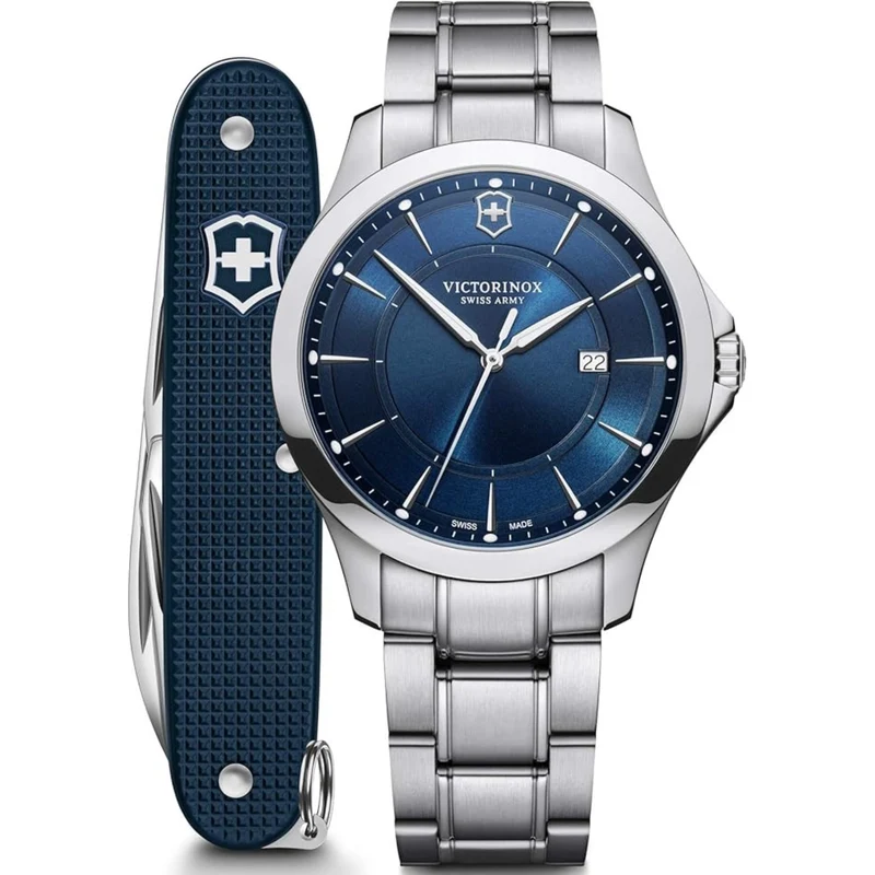 Victorinox Alliance 40mm Blue Dial Steel Mens Quartz Watch 241910.01