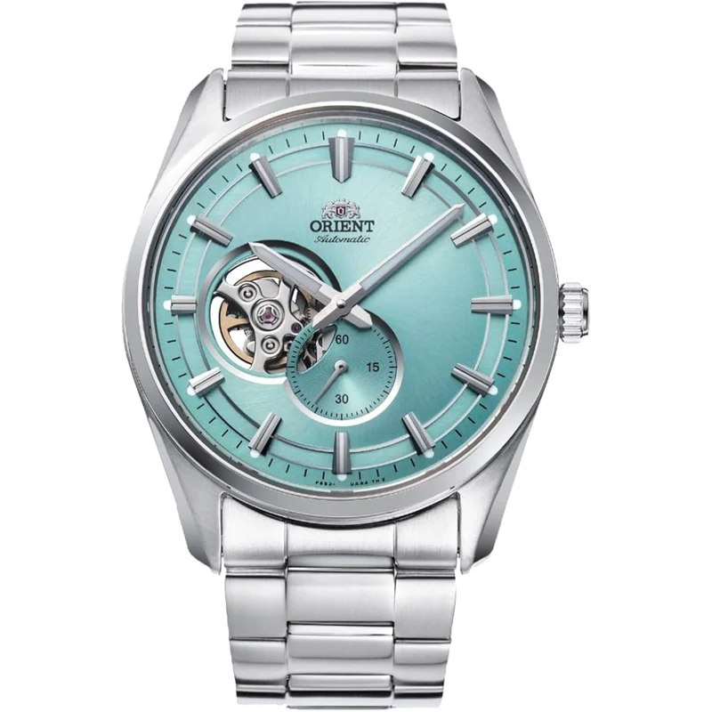 Orient Stretto 40.8mm Semi Skeleton Blue Dial Steel Mens Automatic Watch RA-AR0009L10B