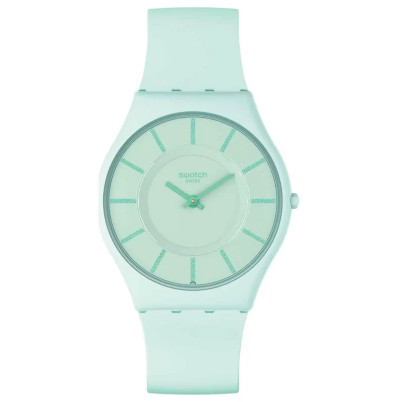 Swatch Turquoise Lightly Quartz Lime Green Watch SS08G107
