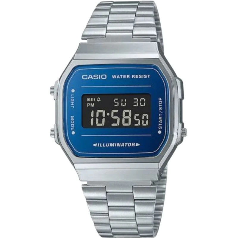 Casio Vintage 'Iconic' 36mm Digital Steel Quartz Watch A168WEM-2BEF