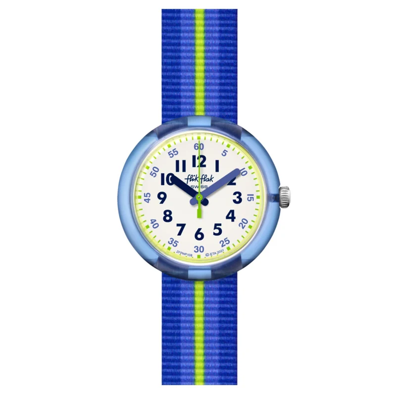 Flik Flak Quartz Blue Dial Blue Strap Boys Watch FPNP108