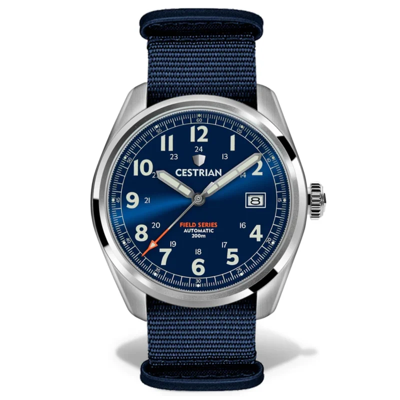 Cestrian Field Series Automatic Blue Dial NATO Strap Men’s Watch CF221N0660