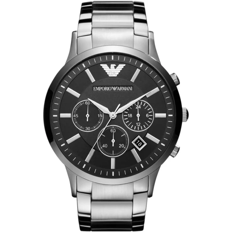 Emporio Armani Renato 46mm Chronograph Black Dial Mens Quartz Watch AR2460