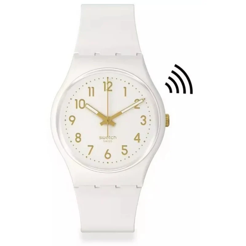 Swatch SwatchPay! White Bishop Pay! Quartz White Dial Silicone Watch SO28W111-5300