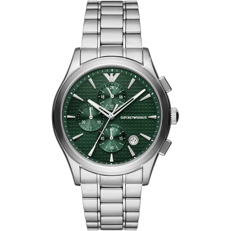 Emporio Armani Paolo 42mm Chronograph Green Dial Mens Quartz Watch AR11529