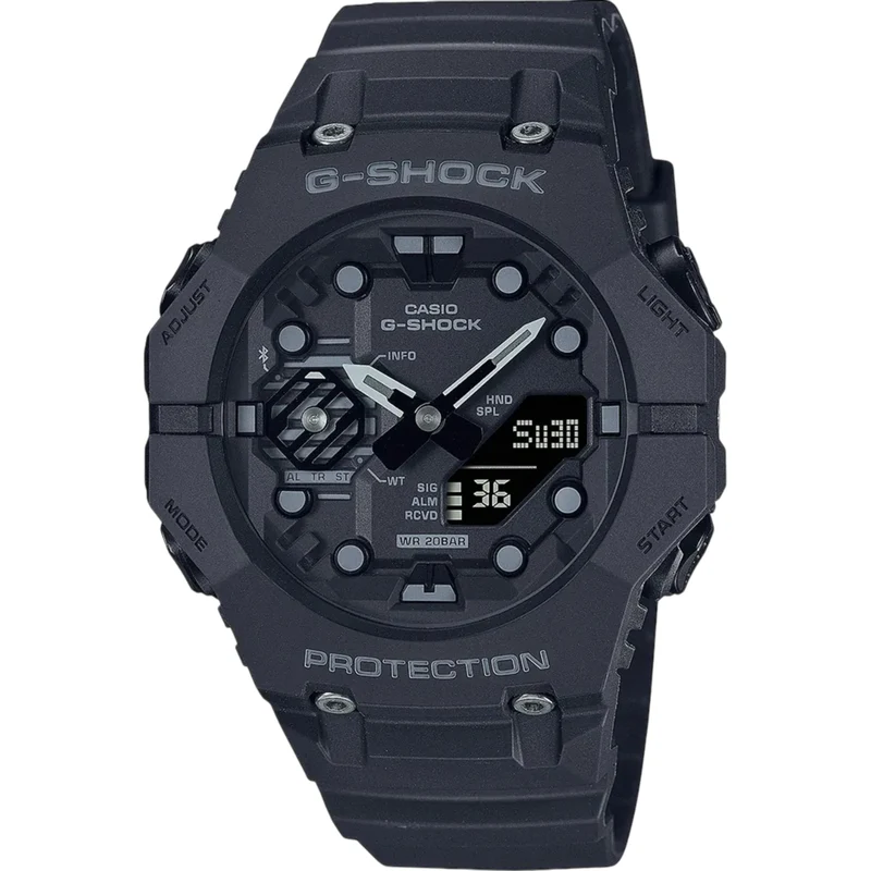 Casio G-Shock Quartz Black Dial Black Resin Strap Mens Watch GA-B001-1AER