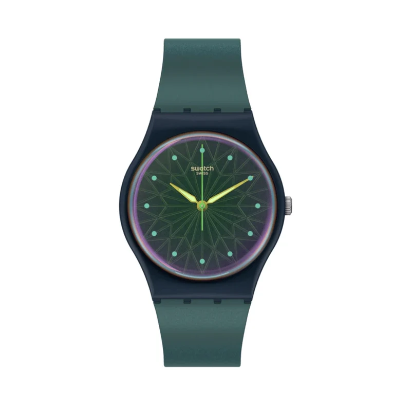 Swatch Holiday Collection Dreaming of Gemstones Blue Dial Silicone Watch SO28N117