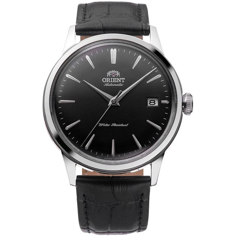Orient Bambino 38mm Ex-Display Classic Black Dial Leather Mens Automatic Watch RA-AC0M02B10B-EX