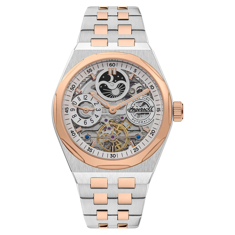 Ingersoll The Broadway Automatic Grey Dial Two-Tone Stainless Steel Bracelet Men's Watch I12906