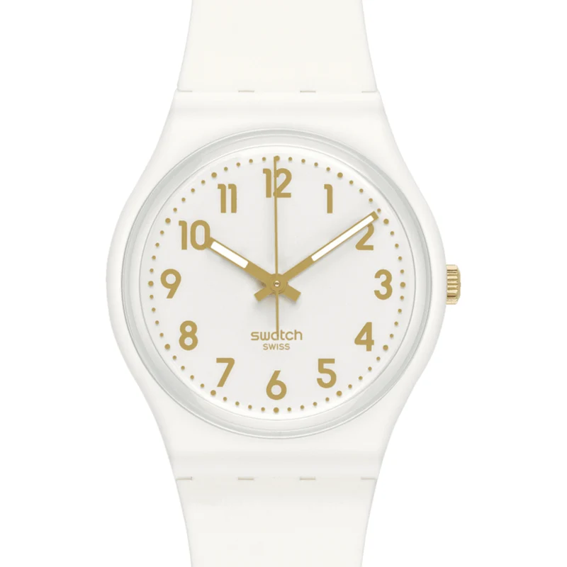 Swatch WHITE BISHOP Classic Original White Dial Watch SO28W106-S14