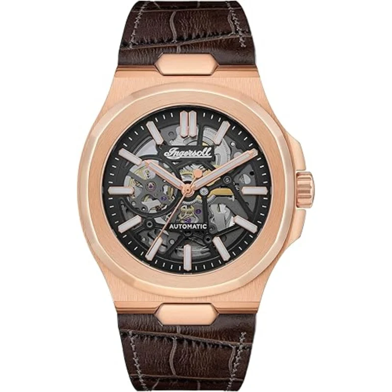Ingersoll The Catalina Black Dial Brown Leather Watch I12505
