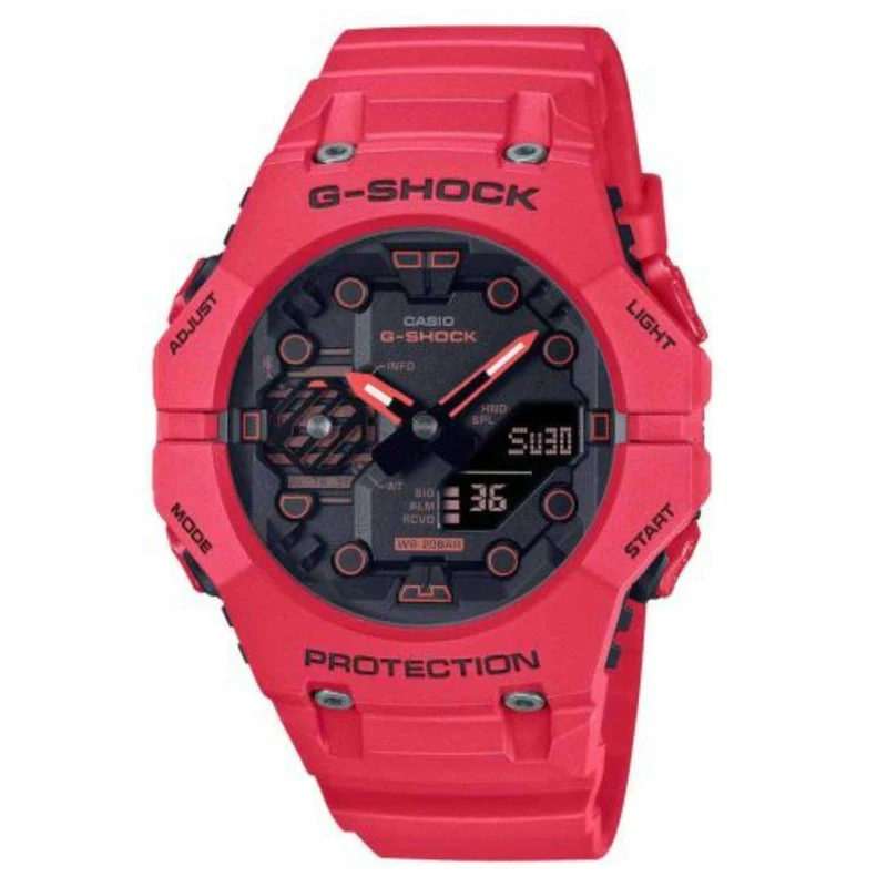 Casio G-Shock Red Integrated Bezel and Band GA-B001 Series GA-B001-4AER