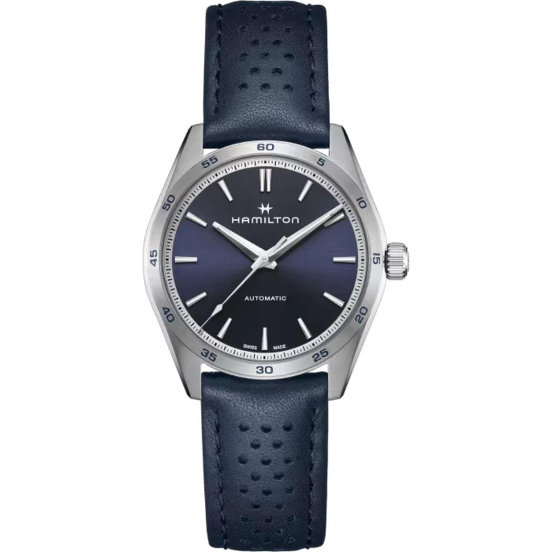Hamilton Jazzmaster 38mm Blue Dial Leather Mens Automatic Watch H36215640