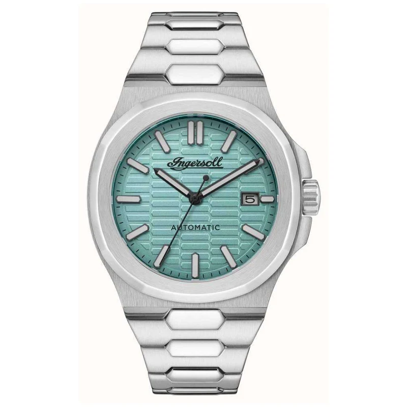 Ingersoll The Catalina 1892 Automatic Turquoise Dial Steel Bracelet Men's Watch I11804