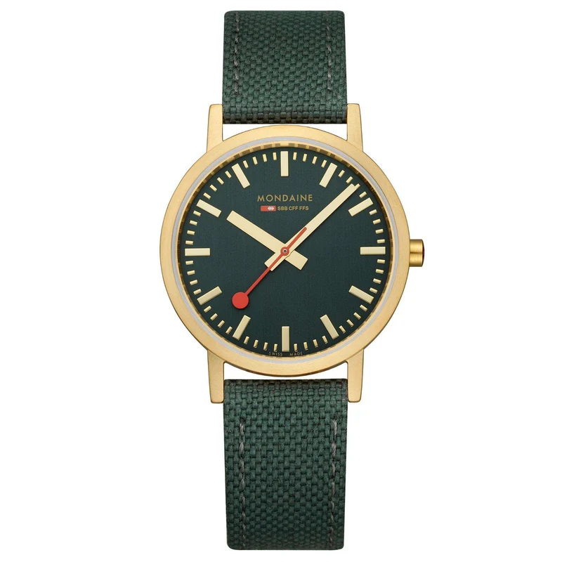 Mondaine Classic Forest Green Dial Watch A660.30314.60SBS